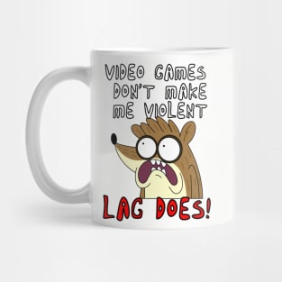 FanMade. Videogames Dont Make Me Violent. Lag Does! Mug